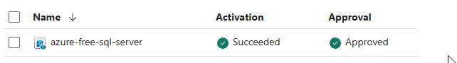 Approved Private Endpoint