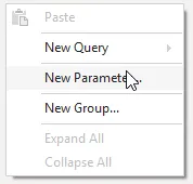 Add Parameter by right click