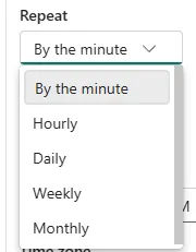 Repeat options