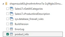 Select desired table