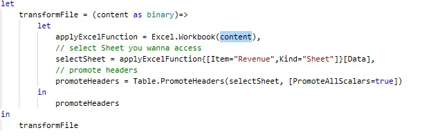 function that accepts content as binary