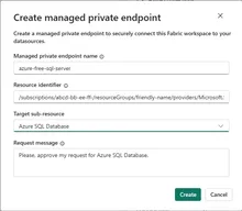 Create managed private endpoint