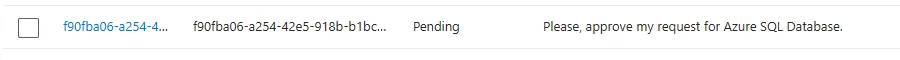 Private endpoint request