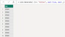 Infinite loop that return string "kitten"