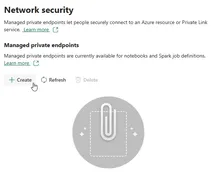 New managed private endpoint