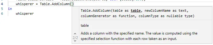 Revealed columnType as an optional parameter using arrows