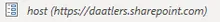Host as parameter