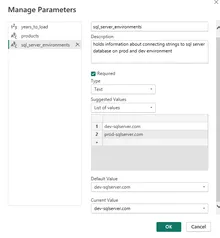 Switcher parameter for SQL server environments