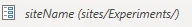 Site name as a parameter