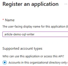 Register an application